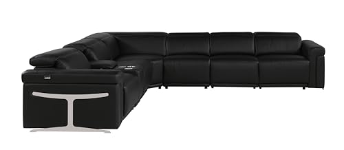 6-Piece Italian Leather Sectional Sofa with Power Reclining Seats J289