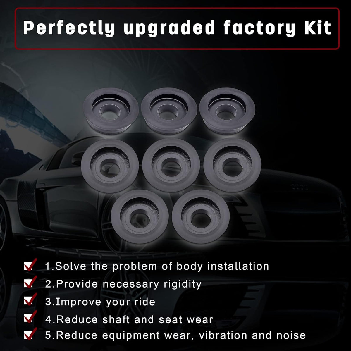 18pcs Polyurethane Body Mount Bushing Kit L902