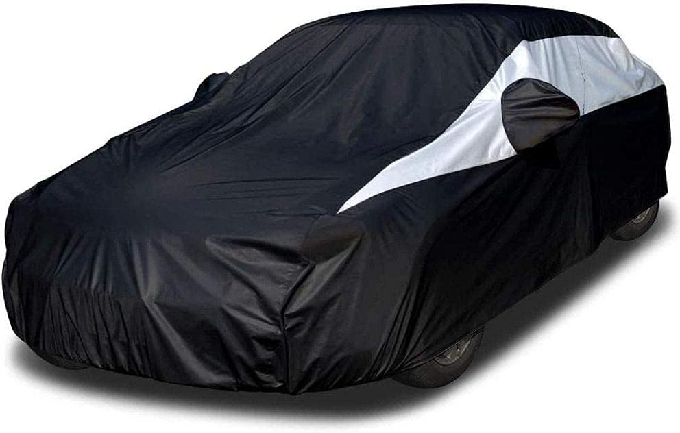 Jet Black Poly 210T Car Cover for Sedans X72559
