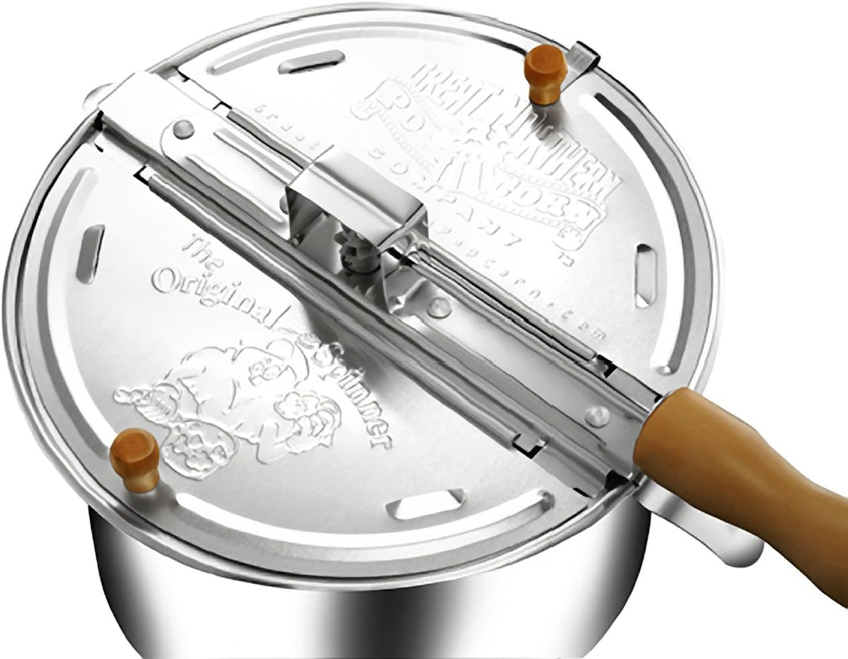 6-Quart Aluminum Popcorn Popper with Hand Crank N882211