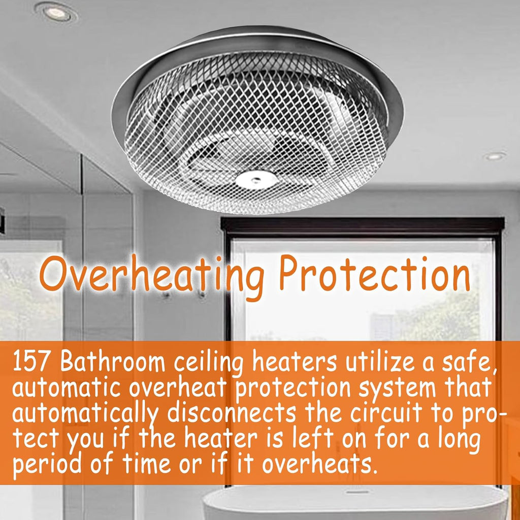 Bathroom Ceiling Heater, 1250W Instant Heat C99848