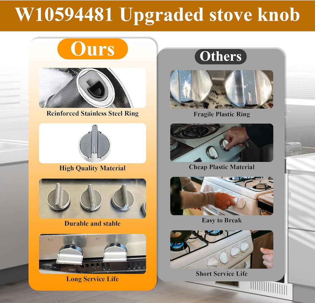 5 Pack Gas Stove Range Knobs A4180