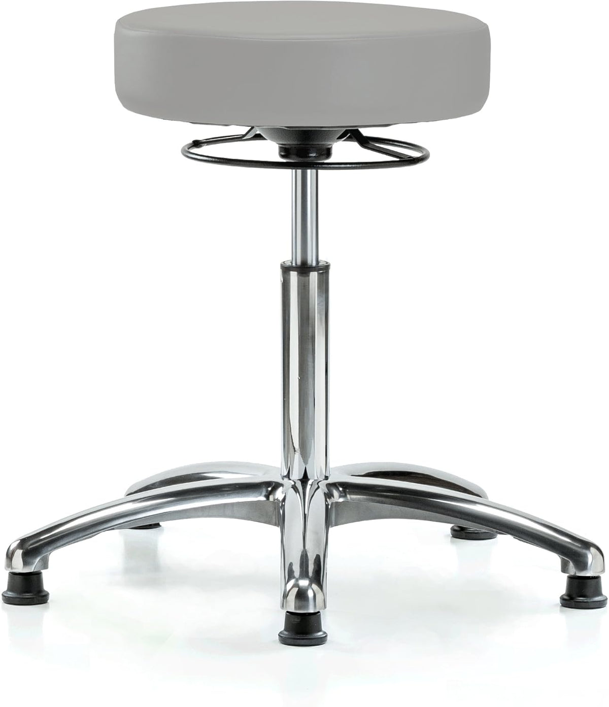 Chrome 360 Degree Adjustable Swivel Stool Imperial Blue Vinyl W720