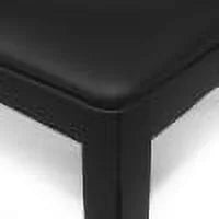 Black Faux Leather Wood Dining Chairs Set of 2 J38398