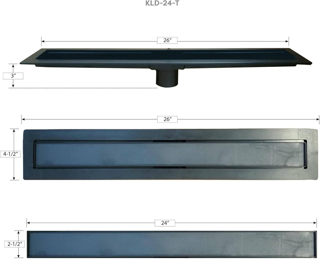 36” x 72” Linear Drain Shower Kit with ABS Drain Body V823