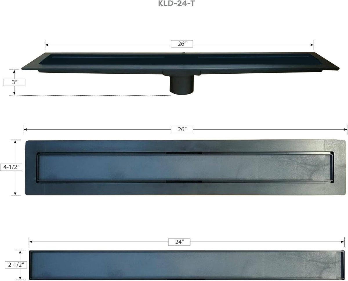 36” x 72” Linear Drain Shower Kit with ABS Drain Body V823