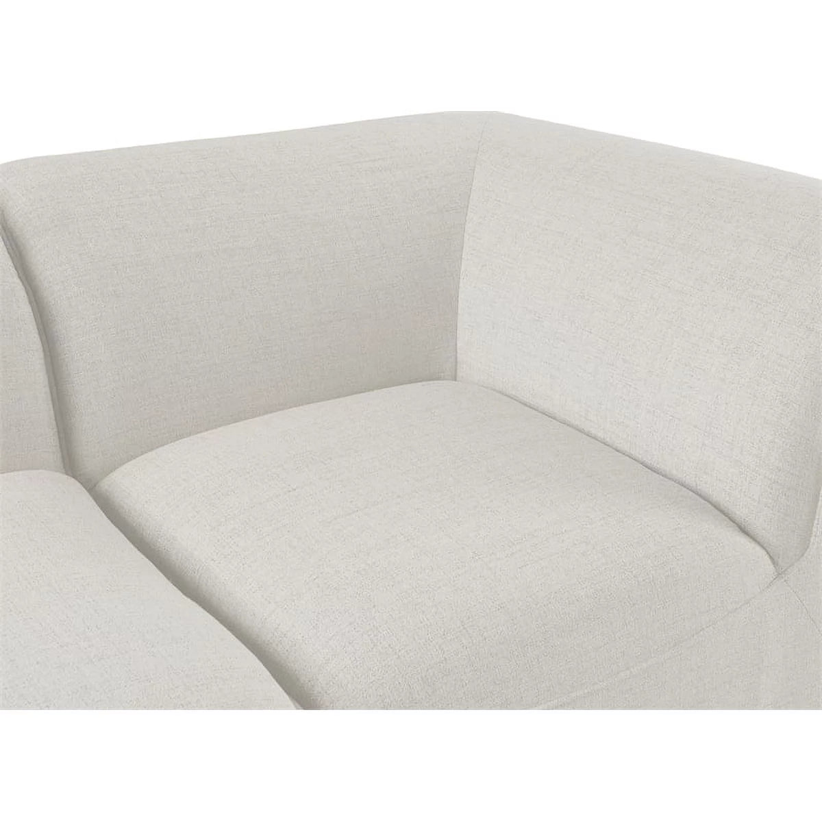 Cream Linen Textured Modular Sectional D8092