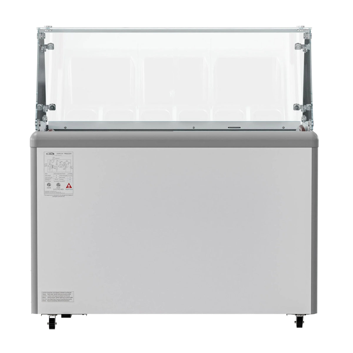 Gelato Dipping Cabinet Display Freezer with Sliding Glass Door and Sneeze Guard 13 cu. ft. R447264