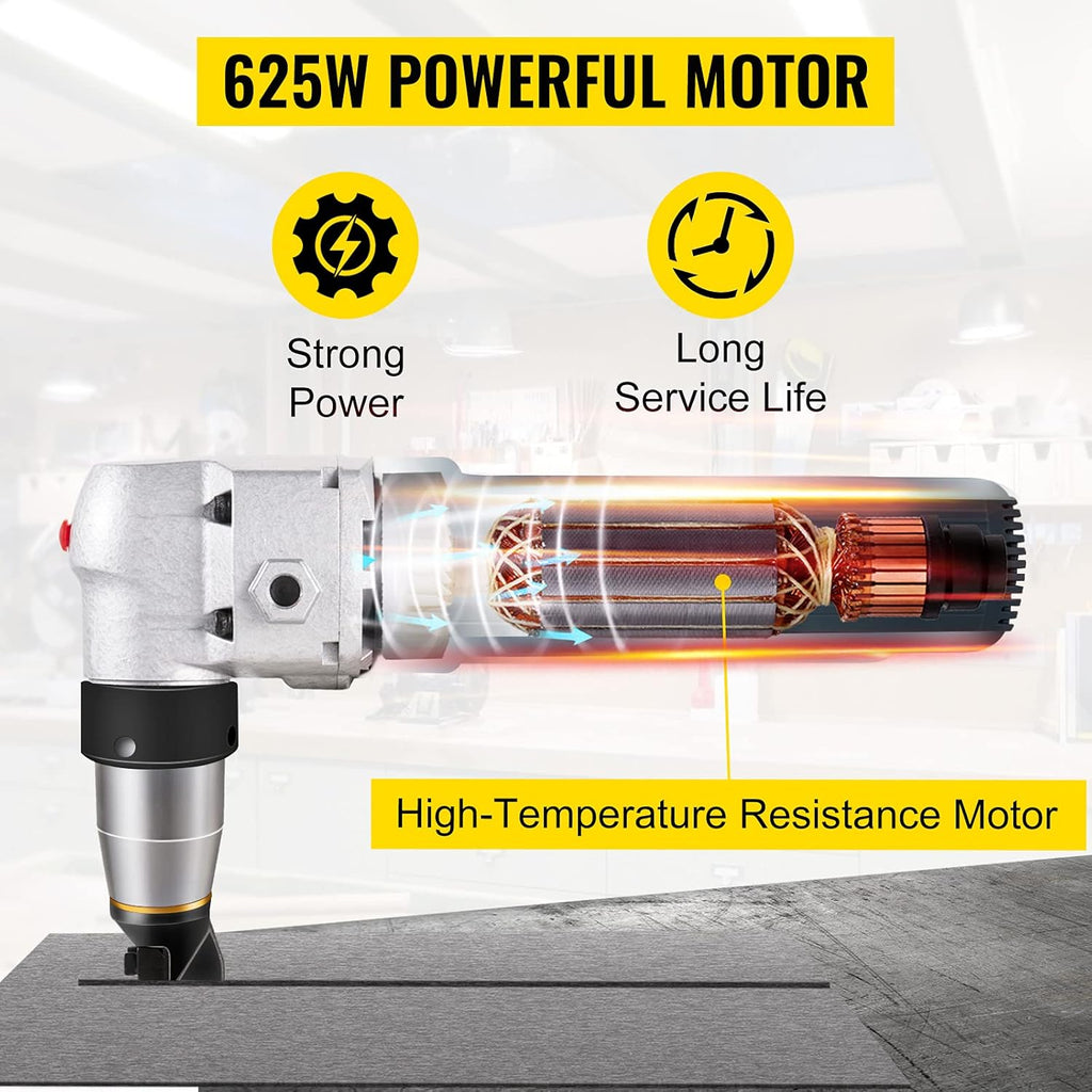 Electric Metal Nibbler 625W 1000RPM 0.16in/4mm 110V with Storage Case D89275
