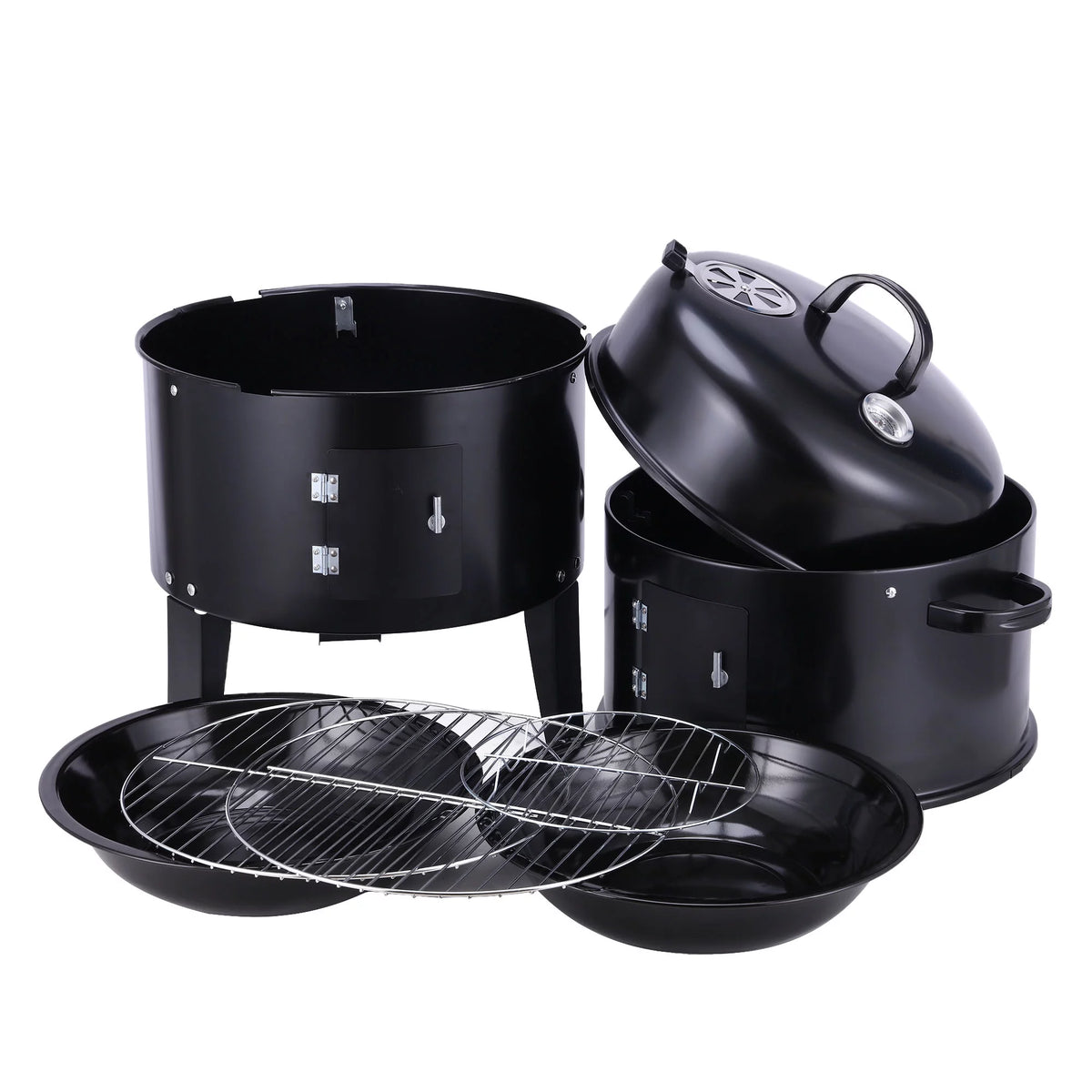 Portable Charcoal Smoker Grill T8439