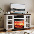 White Fireplace TV Stand T399