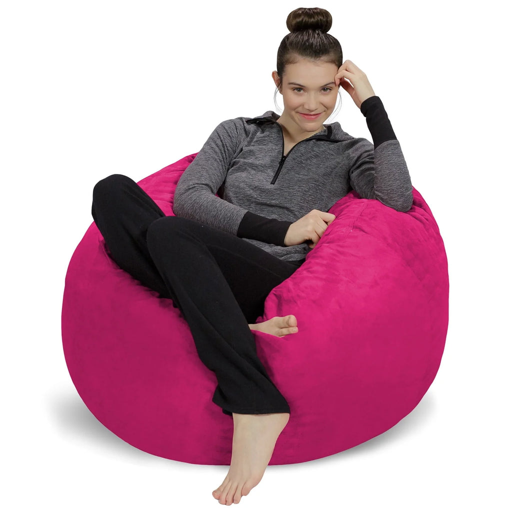 Charcoal 3 ft Memory Foam Bean Bag Chair K359