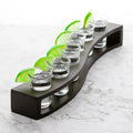 Shot Glasses Set of 6 with Wood Base T649