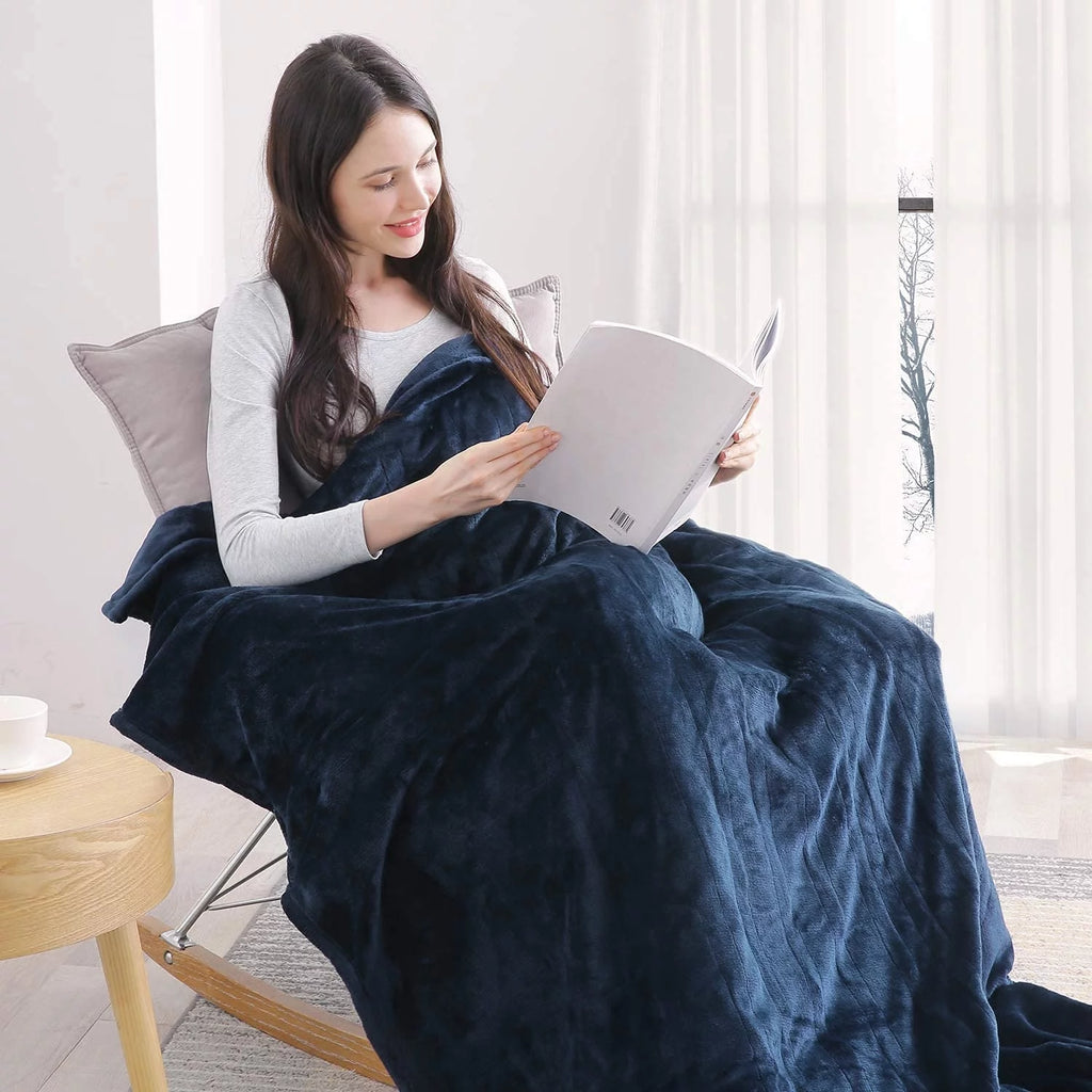 Electric Heated Blanket Twin Size Blue I808
