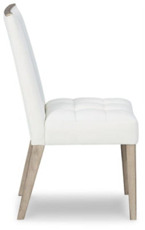 White & Beige Upholstered Side Chair, 2 Count J86458