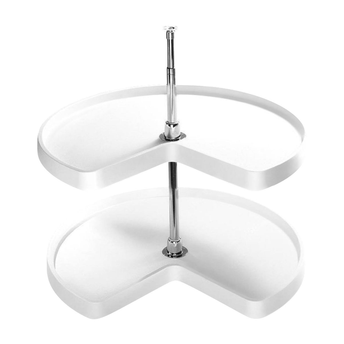 Kidney Shape 2 Shelf Corner Lazy Susan Z4653