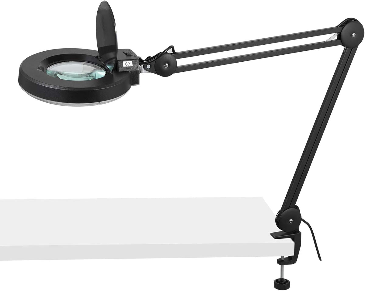 8x Magnifying Glass Architect Lamp with Desk Clamp Mount F260