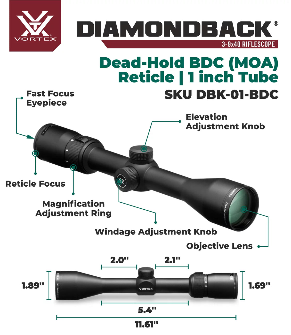 3-9x 40 SFP Riflescope Q715702