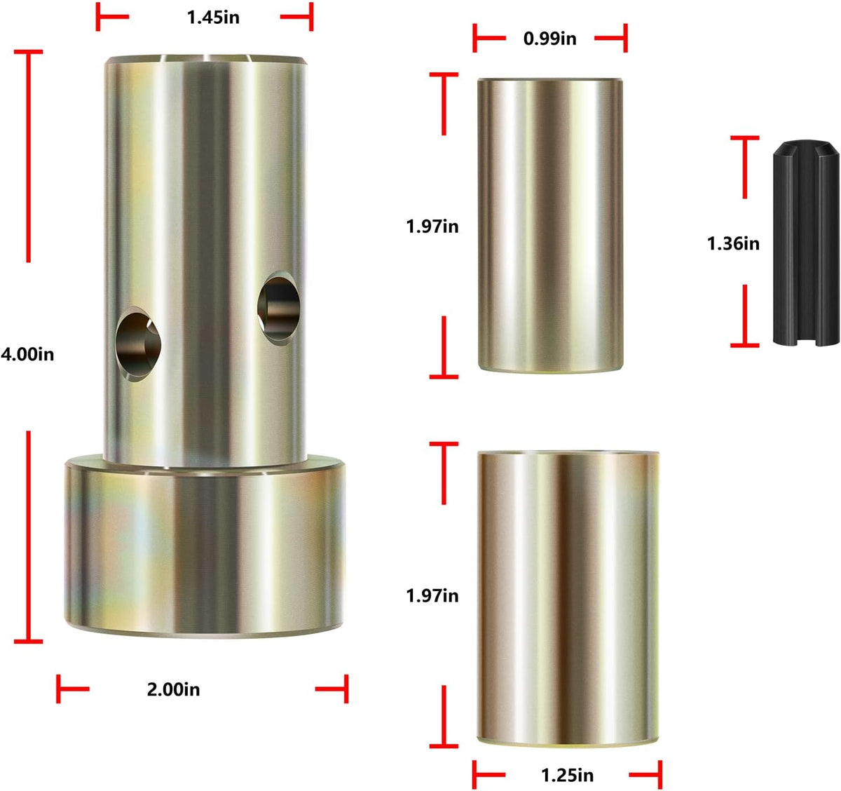 4 Pairs Cat 1 Quick Hitch Adapter Bushing Kit F3130