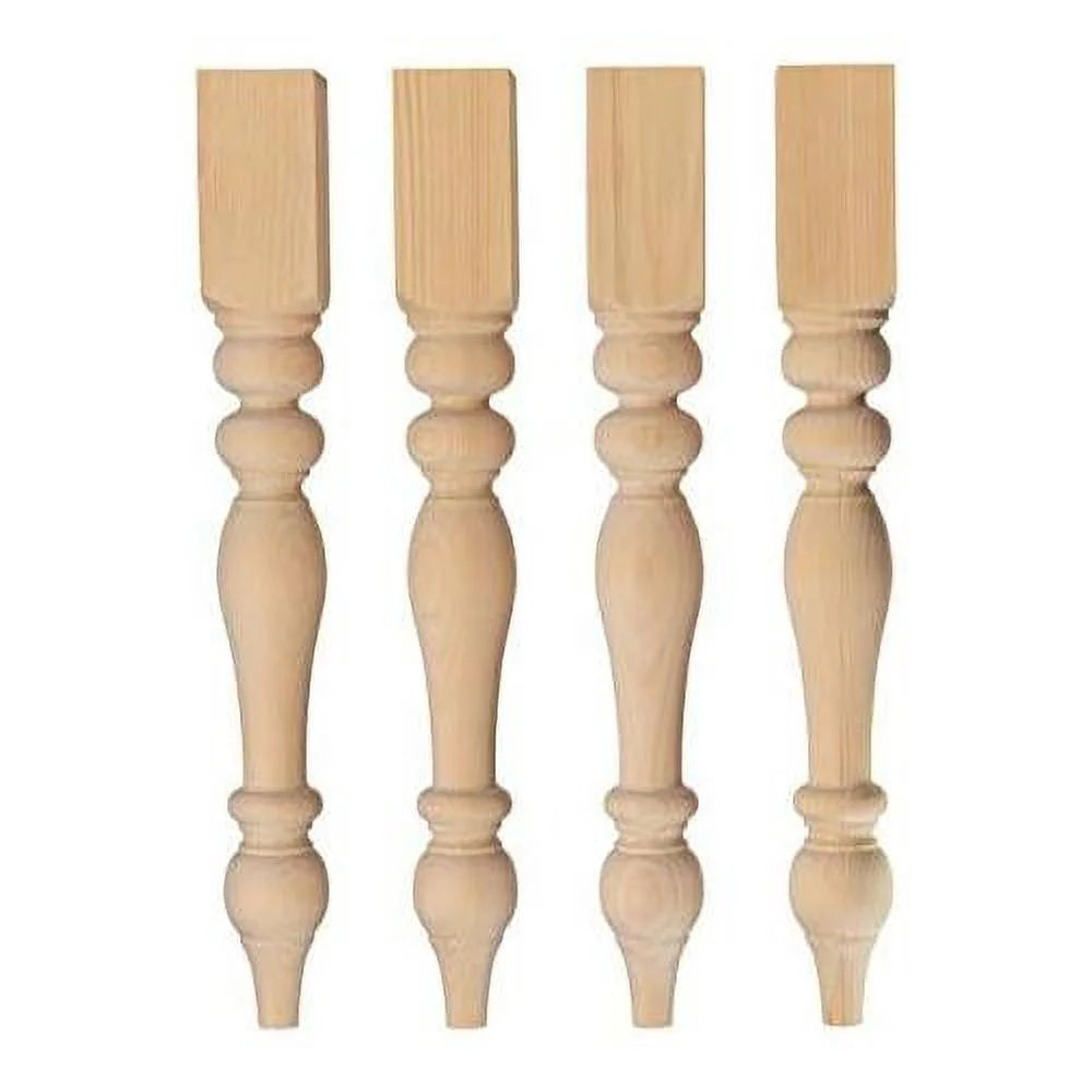 Unfinished Turned Table Legs Set Of 4 U72047