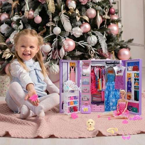 Doll Clothes and Accessories with Princess Gowns Dresses Shoes U35690