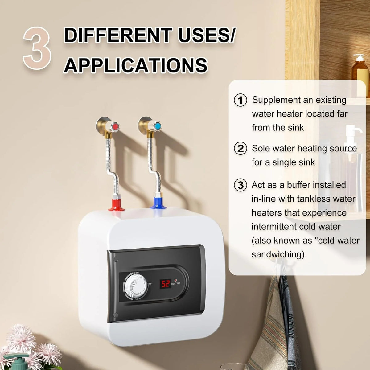 4 Gallon 110V 1.5KW Mini-Tank Water Heater T7177