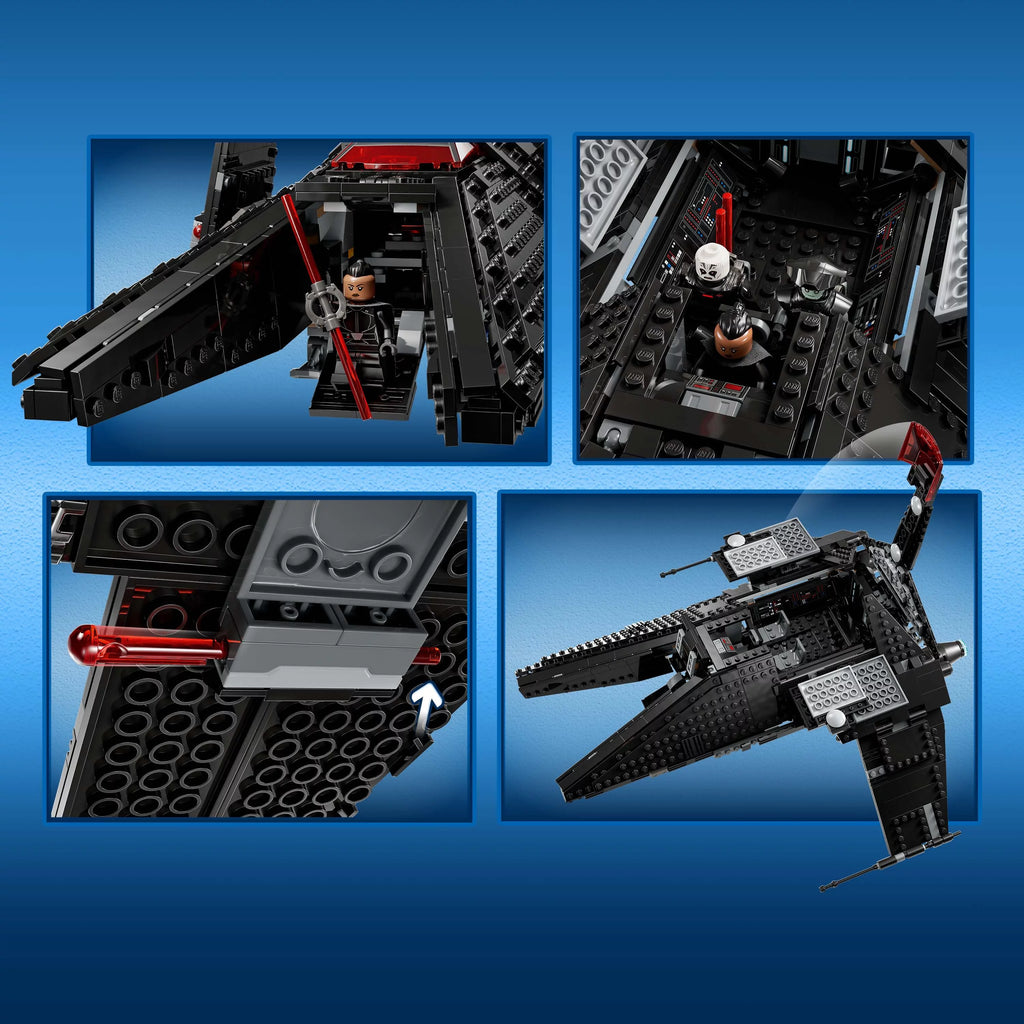 Buildable Toy Starship with Blue and Double-Bladed Red Lightsabers K46110
