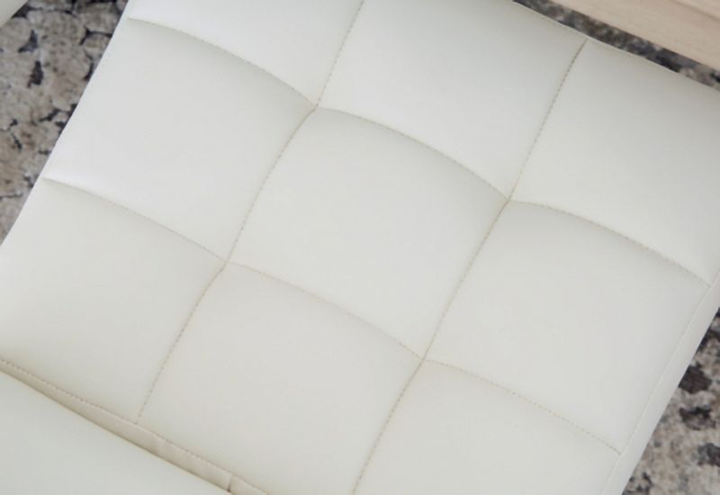 White & Beige Upholstered Side Chair, 2 Count J86458