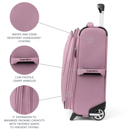 Burgundy Softside Expandable 2 Wheel Carry On Luggage R976