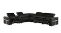 6-Piece Italian Leather Sectional Sofa with Power Reclining Seats J289
