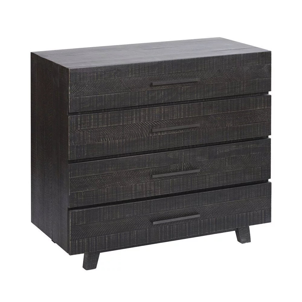42 inch 4-Drawer Chest Antique Black Finish I7185