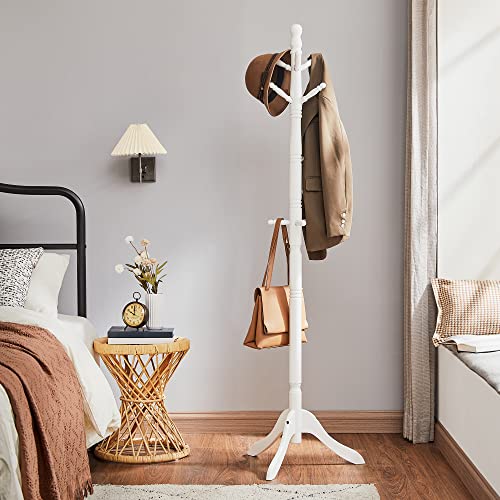 Solid Wood Coat Rack with 10 Hooks B801790