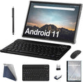10 inch 4G Tablet with Dual Sim Card Slot, 4GB+64GB+256 Expandable Storage, Keyboard Wireless Mouse Stylus (Black) E1239