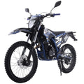 Blue 250 Dirt Bike 5-Speed Manual Transmission 21"/18" Wheels Electric/Kick Start E683