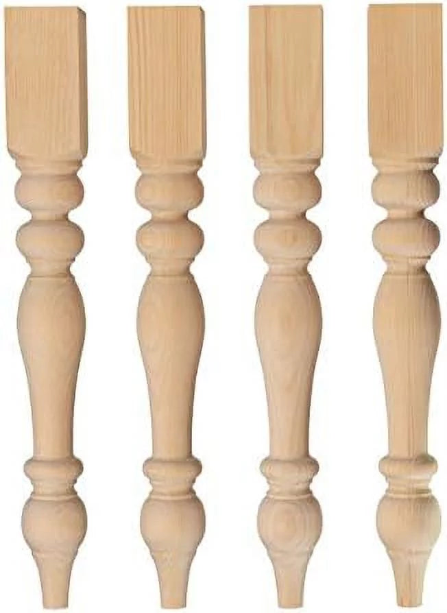 Unfinished Turned Table Legs Set Of 4 U72047