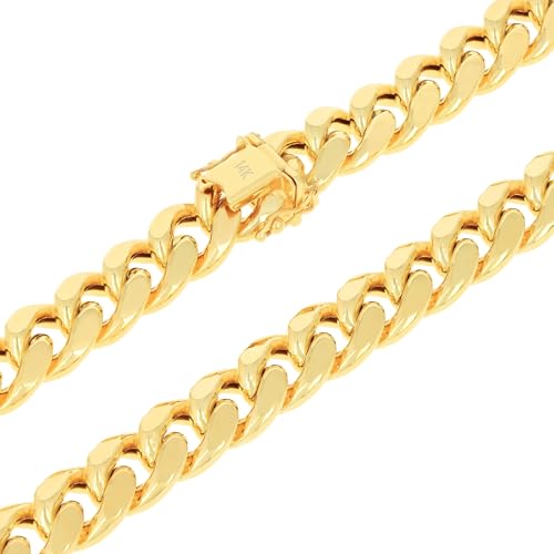 14k Yellow Gold Miami Cuban Link Chain Necklace P76106