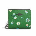 Green Multi Floral Print Snap Wallet E41858