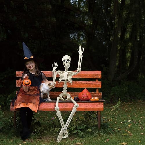 5.9FT Plastic Full Size Human Skeleton with Movable Joints S346146