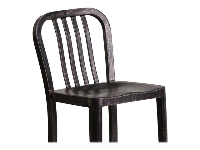Black-Antique Gold Metal Counter Height Stool B515430