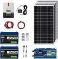 2.5KWH 12V LiFePO4 100Ah Solar Power Kit with 400W Mono Solar Panels, 30A MPPT Charge Controller, 3KW Pure Sine Wave Inverter S1372