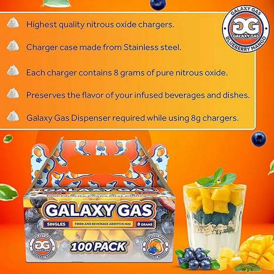 Blueberry Mango Whipped Cream Chargers, 8 Gram, 600 Counts U338177
