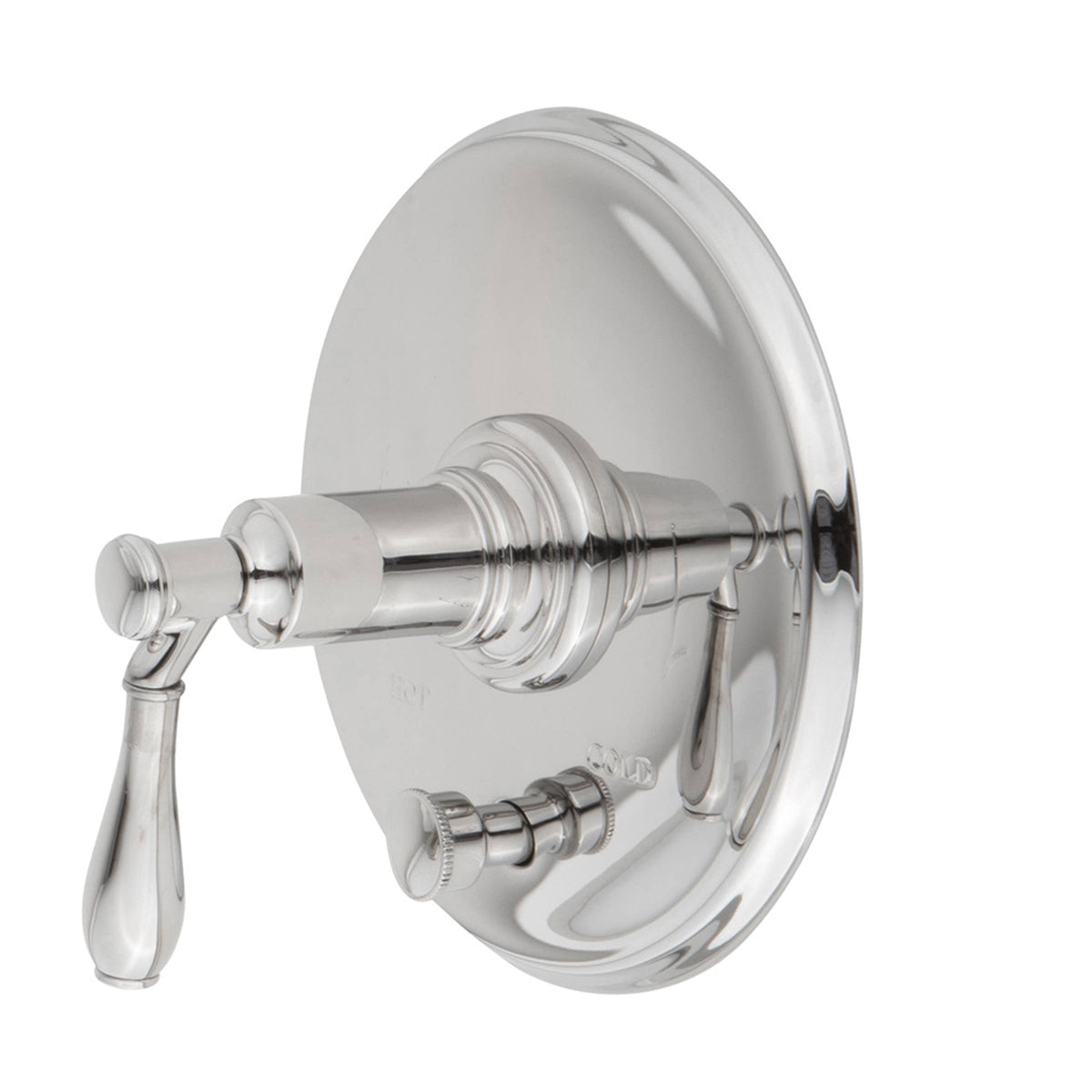 White Ithaca Tub & Shower Diverter Plate with Handle L4402