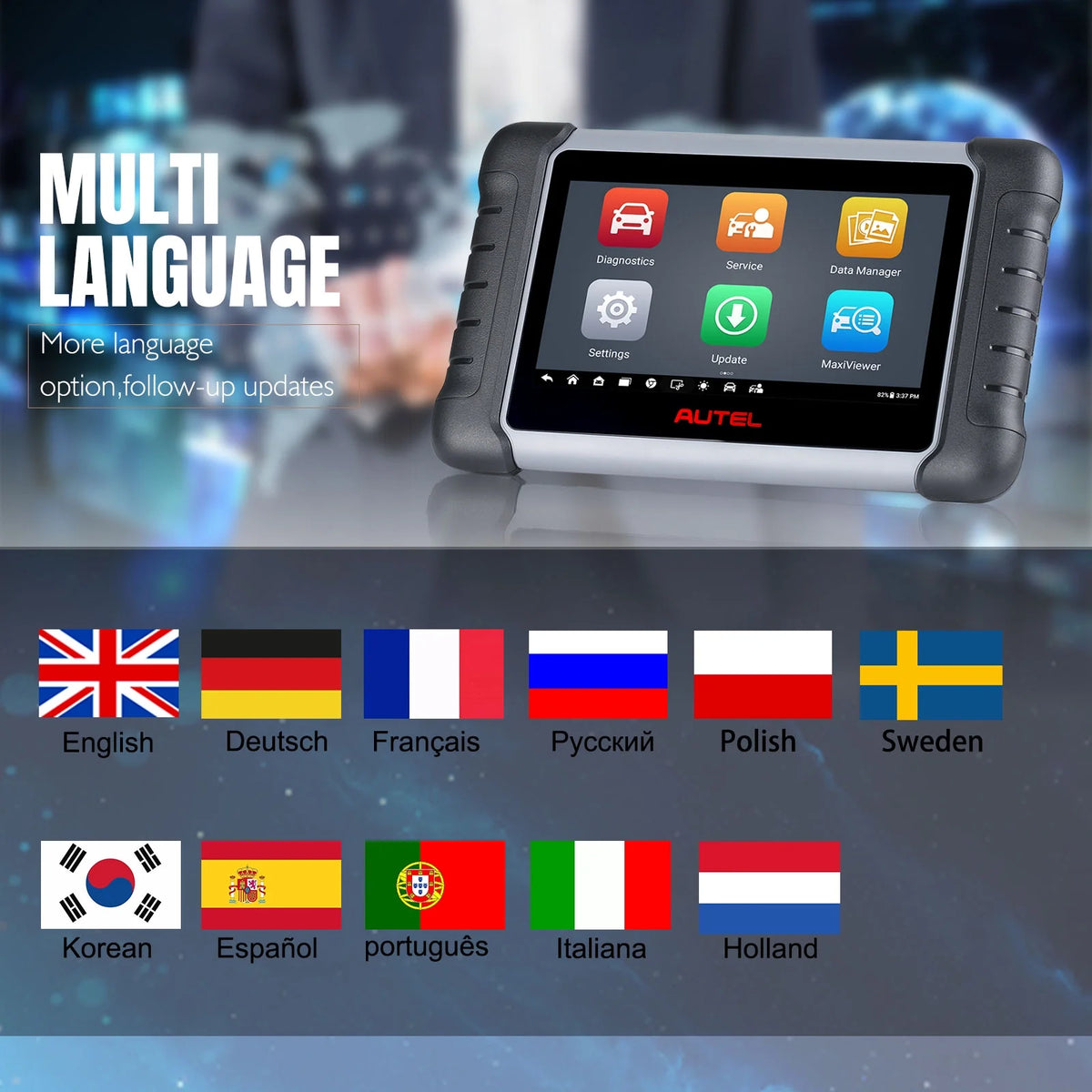 Autel MaxiCOM MK808Z Bi-Directional Full System Diagnostic Tablet F189