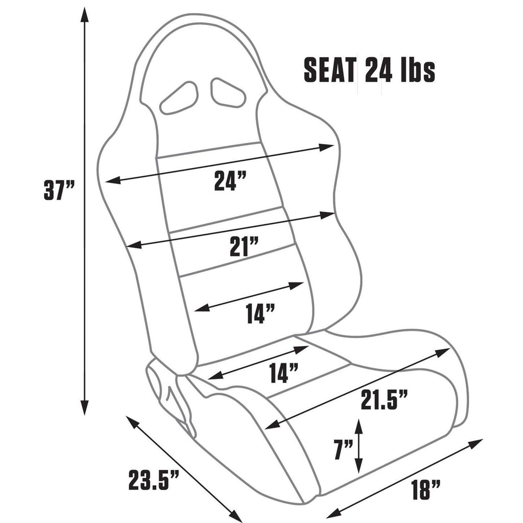 Gray Vinyl Velour Racing Seat M408111