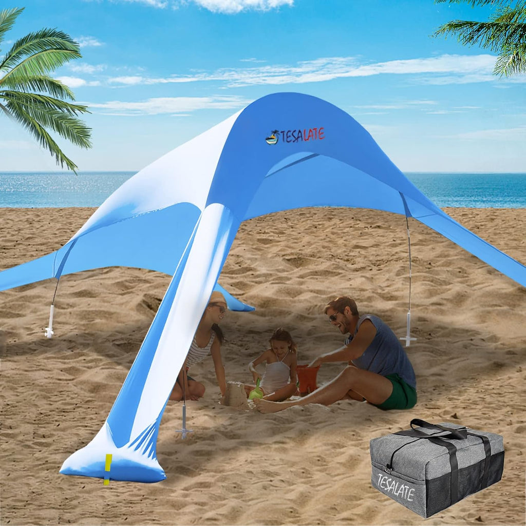 Extra Large UPF50+ Beach Tent with Sand Shovel D577389