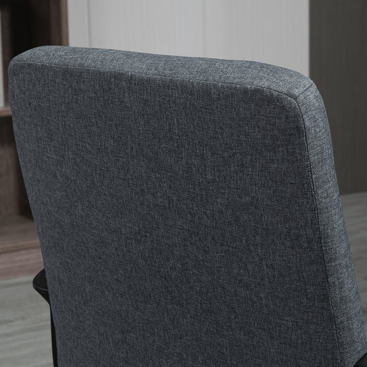 Gray Fluffy Home Office Chair with Adjustable Height X7917