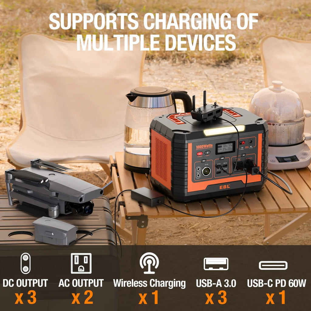 1000W 999Wh Portable Power Station B891638