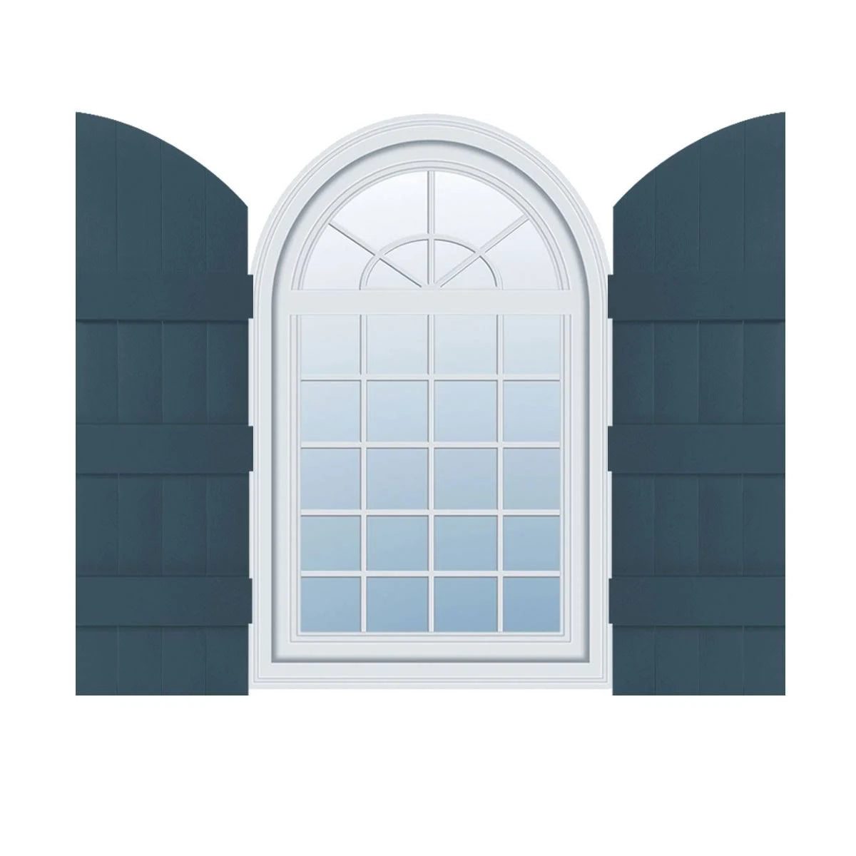 14 inchw x 80 inchh Vinyl Board-n-Batten Shutters R814