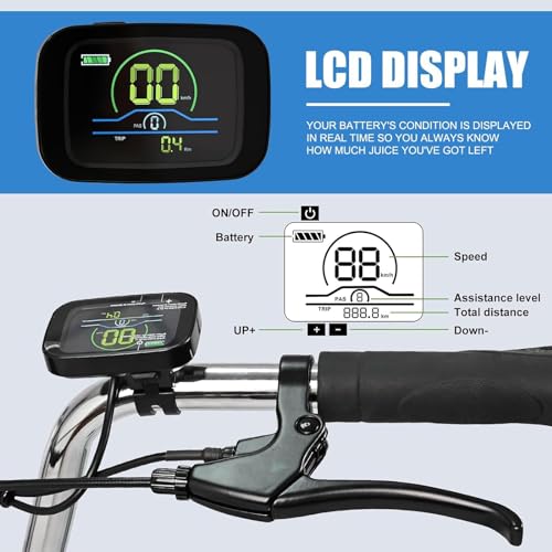 Electric Tricycle 350W 36V Removable Battery 7 Speeds 3 Wheels W866190