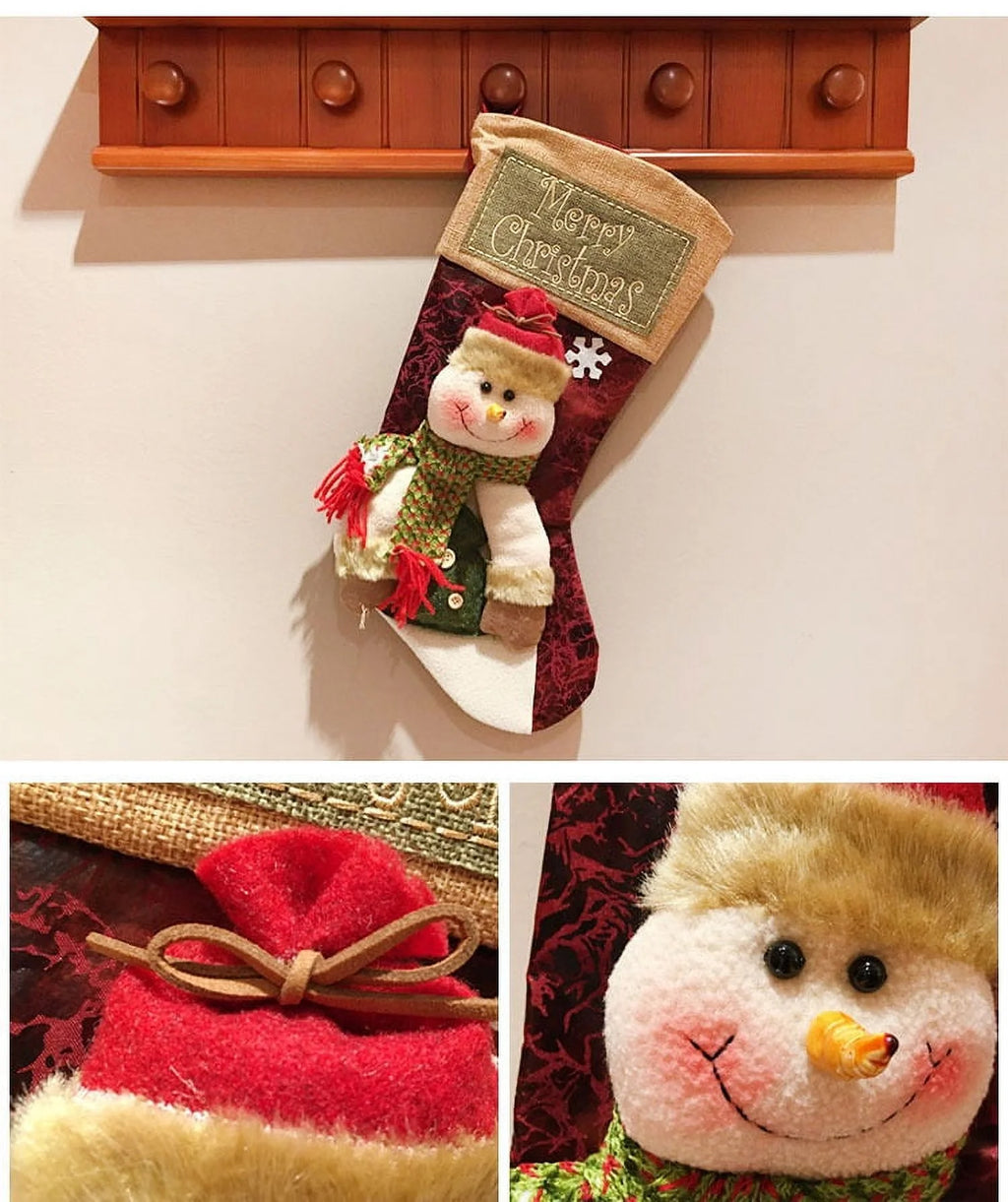 18" 3D Christmas Stockings 3 Pack Y682493